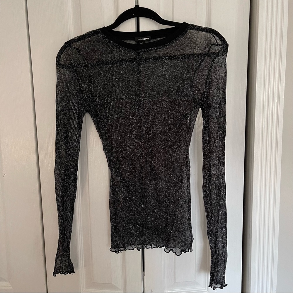 Sparkly Mesh Top